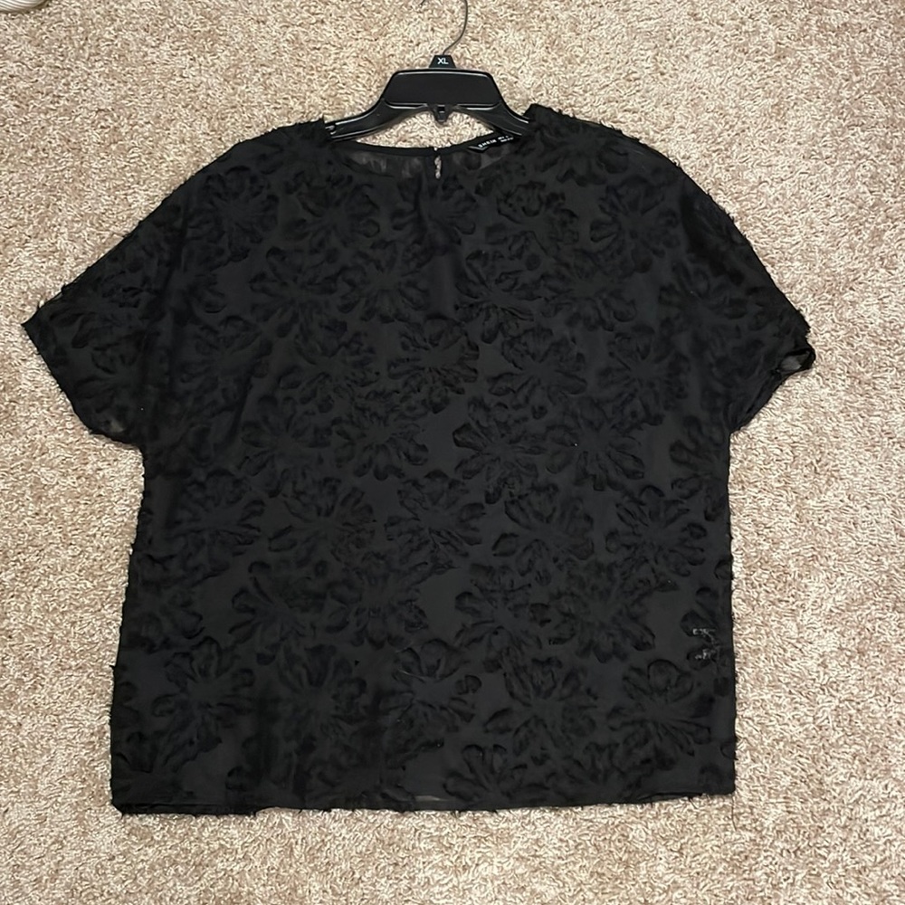NEVER WORN Black Floral Shirt